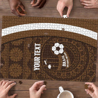 Bula Fiji Football Custom Puzzle One Vanua One Team Tapa Pattern