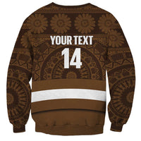 Bula Fiji Football Custom Sweatshirt One Vanua One Team Tapa Pattern
