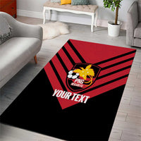 Hekari Papua New Guinea Football Custom Area Rug Go PNG Red Army