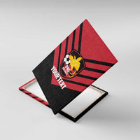 Hekari Papua New Guinea Football Custom Canvas Wall Art Go PNG Red Army