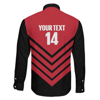 Hekari Papua New Guinea Football Custom Family Matching Long Sleeve Bodycon Dress and Hawaiian Shirt Go PNG Red Army LT14 - Polynesian Pride