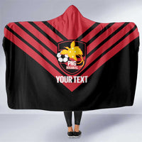 Hekari Papua New Guinea Football Custom Hooded Blanket Go PNG Red Army