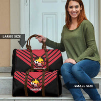 Hekari Papua New Guinea Football Custom Travel Bag Go PNG Red Army LT14 - Polynesian Pride