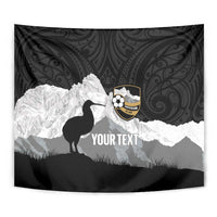 New Zealand South Island Football Custom Tapestry Aoraki Mount Cook With Kiwi Maori Pattern