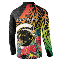 Vanuatu Boar Tusk Yumi Yumi Yumi Button Sweatshirt Independens Dei Long God Yumi Stanap