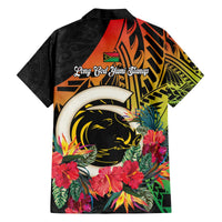 Vanuatu Boar Tusk Yumi Yumi Yumi Family Matching Off The Shoulder Long Sleeve Dress and Hawaiian Shirt Independens Dei Long God Yumi Stanap LT14 - Polynesian Pride