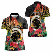 Vanuatu Boar Tusk Yumi Yumi Yumi Women Polo Shirt Independens Dei Long God Yumi Stanap