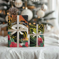 Vanuatu Boar Tusk Yumi Yumi Yumi Wrapping Paper Independens Dei Long God Yumi Stanap - Polynesian Pride