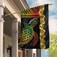 Vanuatu Sand Drawing Turtle Garden Flag Happy Independence Day