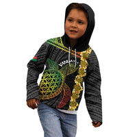 Vanuatu Sand Drawing Turtle Kid Hoodie Happy Independence Day