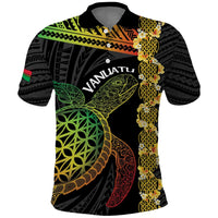 Vanuatu Sand Drawing Turtle Polo Shirt Happy Independence Day