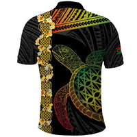 Vanuatu Sand Drawing Turtle Polo Shirt Happy Independence Day