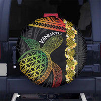 Vanuatu Sand Drawing Turtle Spare Tire Cover Happy Independence Day