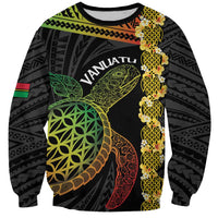 Vanuatu Sand Drawing Turtle Sweatshirt Happy Independence Day