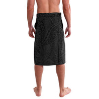 Black Polynesia Lavalava Tribal Pattern Tropical Frangipani