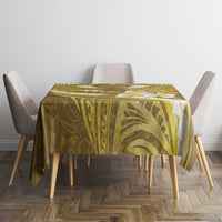 Gold Polynesia Tablecloth Tribal Pattern Tropical Frangipani