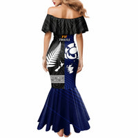 New Zealand and Scotland Rugby Mermaid Dress All Black Maori With Thistle Together LT14 - Polynesian Pride