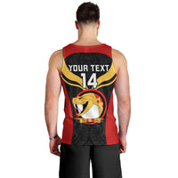 Custom Papua New Guinea Rugby Men Tank Top Port Moresby Vipers PNG Polynesian Pattern LT14 - Polynesian Pride