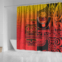 Ia Ora Na Marquesas Islands Shower Curtain Mata Tiki Marquesan Tattoo LT14 - Polynesian Pride