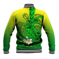 Kia Orana Cook Islands Baseball Jacket Kuki Airani Tattoo Pattern With Sea Turtle LT14 - Polynesian Pride