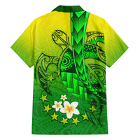 Kia Orana Cook Islands Family Matching Off Shoulder Short Dress and Hawaiian Shirt Kuki Airani Tattoo Pattern With Sea Turtle LT14 - Polynesian Pride