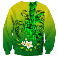 Kia Orana Cook Islands Sweatshirt Kuki Airani Tattoo Pattern With Sea Turtle LT14 - Polynesian Pride