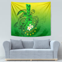 Kia Orana Cook Islands Tapestry Kuki Airani Tattoo Pattern With Sea Turtle LT14 - Polynesian Pride