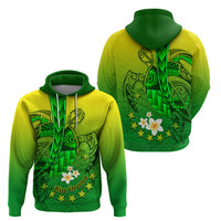 Kia Orana Cook Islands Zip Hoodie Kuki Airani Tattoo Pattern With Sea Turtle LT14 - Polynesian Pride