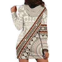Bula Fiji Hoodie Dress Fijian Masi Tapa Cloth Vintage Vibes LT14 - Polynesian Pride