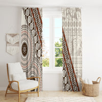 Bula Fiji Window Curtain Fijian Masi Tapa Cloth Vintage Vibes LT14 - Polynesian Pride