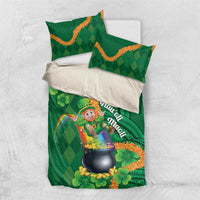 St Patrick's Day Hawaii Bedding Set Hauoli Maoli Funny Shaka Leprechaun