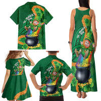 St Patrick's Day Hawaii Family Matching Tank Maxi Dress and Hawaiian Shirt Hauoli Maoli Funny Shaka Leprechaun LT14 - Polynesian Pride