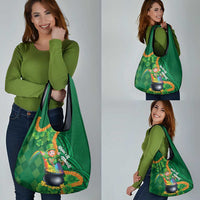 St Patrick's Day Hawaii Grocery Bag Hauoli Maoli Funny Shaka Leprechaun