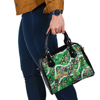 St Patrick's Day Palaka Hawaii Shoulder Handbag Kukui Nut Pikake Lei Shamrock Dabbing Leprechaun
