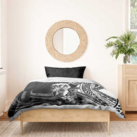 Hafa Adai Guam Discovery Day Bedding Set Chamorro Latte Stone Hand Black Version