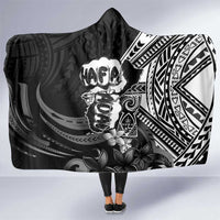 Hafa Adai Guam Discovery Day Hooded Blanket Chamorro Latte Stone Hand Black Version