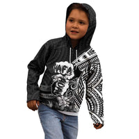 Hafa Adai Guam Discovery Day Kid Hoodie Chamorro Latte Stone Hand Black Version