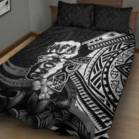 Hafa Adai Guam Discovery Day Quilt Bed Set Chamorro Latte Stone Hand Black Version