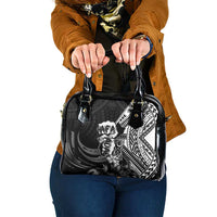 Hafa Adai Guam Discovery Day Shoulder Handbag Chamorro Latte Stone Hand Black Version