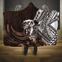 Hafa Adai Guam Discovery Day Hooded Blanket Chamorro Latte Stone Hand Brown Version