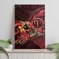 Personalised Polynesia Zodiac Aries Canvas Wall Art Galaxy Polynesian Pattern Chest Tattoo Style