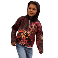 Personalised Polynesia Zodiac Aries Kid Hoodie Galaxy Polynesian Pattern Chest Tattoo Style