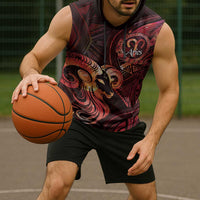 Personalised Polynesia Zodiac Aries Sleeveless Hoodie Galaxy Polynesian Pattern Chest Tattoo Style
