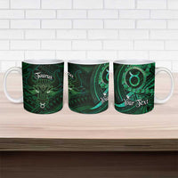 Personalised Polynesia Zodiac Taurus Ceramic Mug Galaxy Polynesian Pattern Chest Tattoo Style