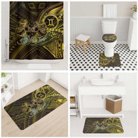 Personalised Polynesia Zodiac Gemini Bathroom Set Galaxy Polynesian Pattern Chest Tattoo Style