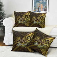 Personalised Polynesia Zodiac Gemini Pillow Cover Galaxy Polynesian Pattern Chest Tattoo Style
