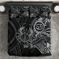 Personalised Polynesia Zodiac Cancer Bedding Set Galaxy Polynesian Pattern Chest Tattoo Style