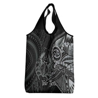 Personalised Polynesia Zodiac Cancer Grocery Bag Galaxy Polynesian Pattern Chest Tattoo Style