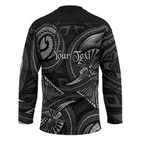 Personalised Polynesia Zodiac Cancer Hockey Jersey Galaxy Polynesian Pattern Chest Tattoo Style