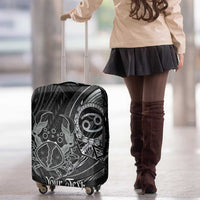 Personalised Polynesia Zodiac Cancer Luggage Cover Galaxy Polynesian Pattern Chest Tattoo Style